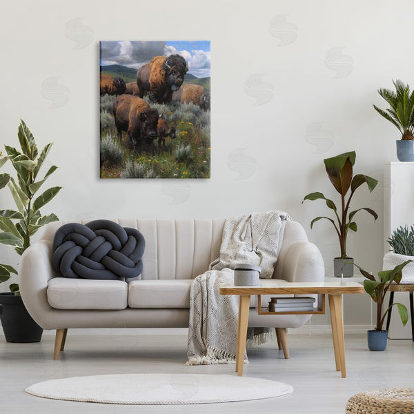 Stupell Industries Kyle Sims | Bison Herd Rural Landscape Wall Art
