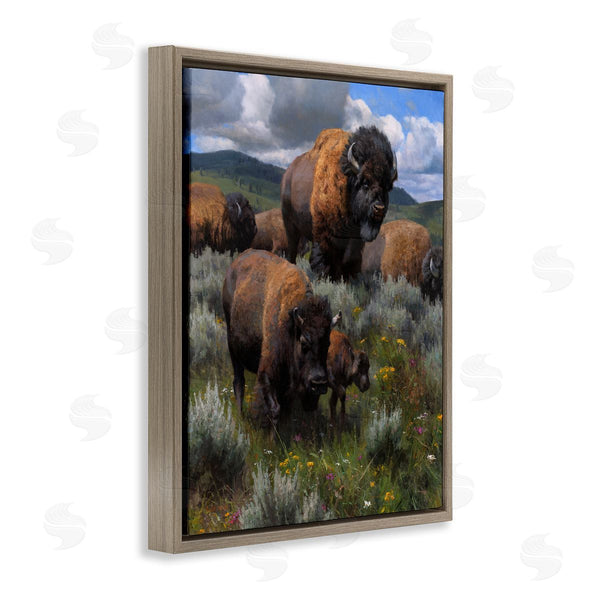 Stupell Industries Kyle Sims | Bison Herd Rural Landscape Wall Art