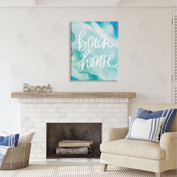 Stupell Industries Lacy Tatum | Beach House Watercolor Phrase Wall Art