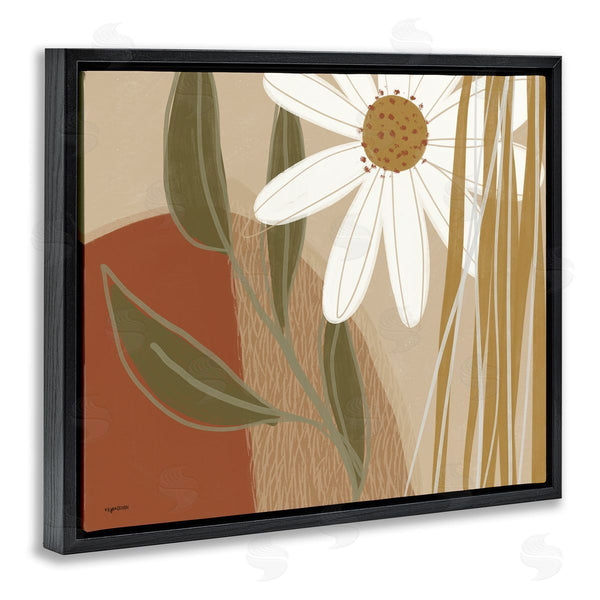 Stupell Industries Lady Louise Designs | Daisy Flower Abstract Dessert Tone Floral Arrangement Wall Art
