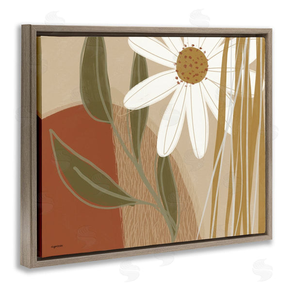 Stupell Industries Lady Louise Designs | Daisy Flower Abstract Dessert Tone Floral Arrangement Wall Art
