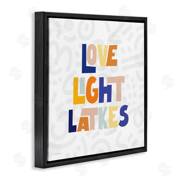 Stupell Industries Lady Louise Designs | Love Light Latkes Casual Hanukkah Wall Art
