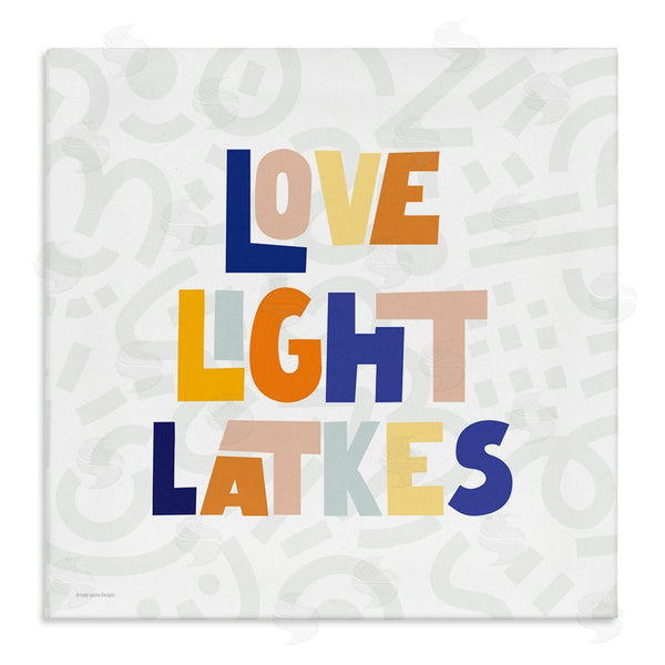 stupell industries Lady Louise Designs | Love Light Latkes Casual Hanukkah Wall Art