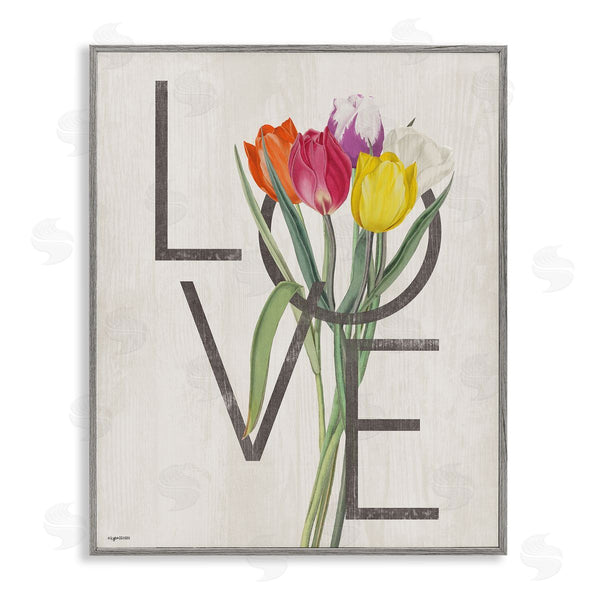 stupell industries Lady Louise Designs | Rustic Love Colorful Farm Tulips