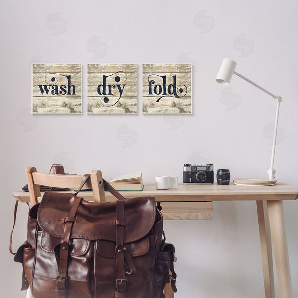 Stupell Industries Lady Louise Designs | Rustic Wash Dry Fold Distressed Words Wall Art