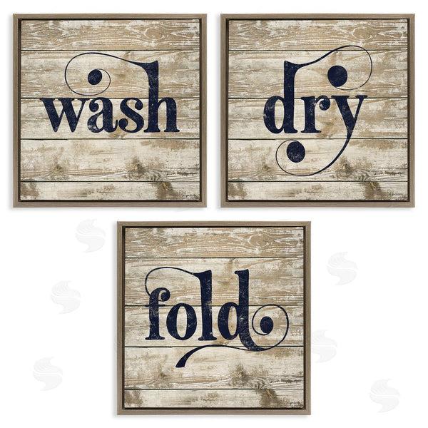 Stupell Industries Lady Louise Designs | Rustic Wash Dry Fold Distressed Words Wall Art