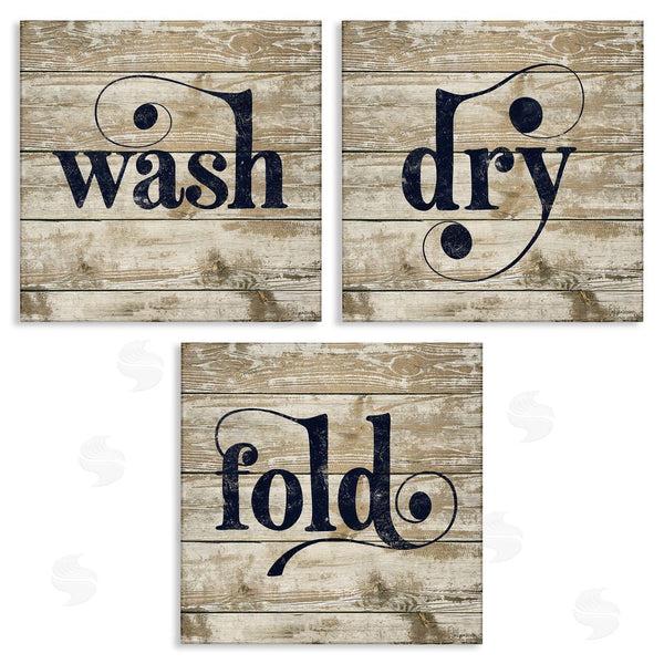 stupell industries Lady Louise Designs | Rustic Wash Dry Fold Distressed Words Wall Art