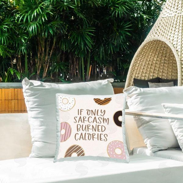Stupell Industries Lady Louise Designs | Sarcasm Burned Calories Printed Throw Pillow