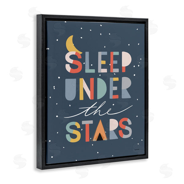 Stupell Industries Lady Louise Designs | Sleep Under The Stars Phrase Geometric Block Typography Wall Art