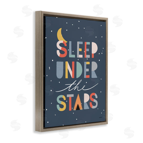 Stupell Industries Lady Louise Designs | Sleep Under The Stars Phrase Geometric Block Typography Wall Art