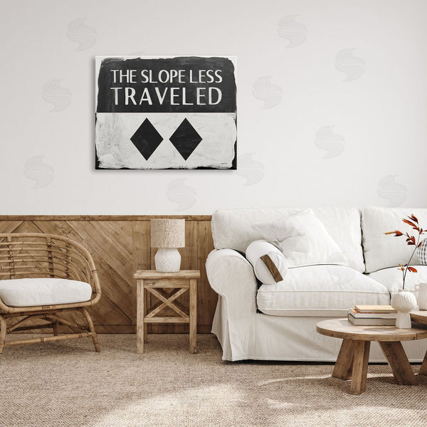 Stupell Industries Lady Louise Designs | The Slope Less Traveled Phrase Double Black Diamond Wall Art