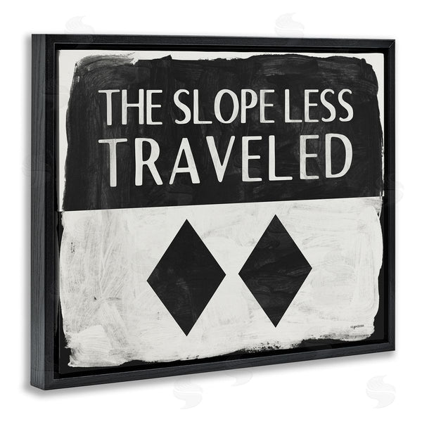 Stupell Industries Lady Louise Designs | The Slope Less Traveled Phrase Double Black Diamond Wall Art