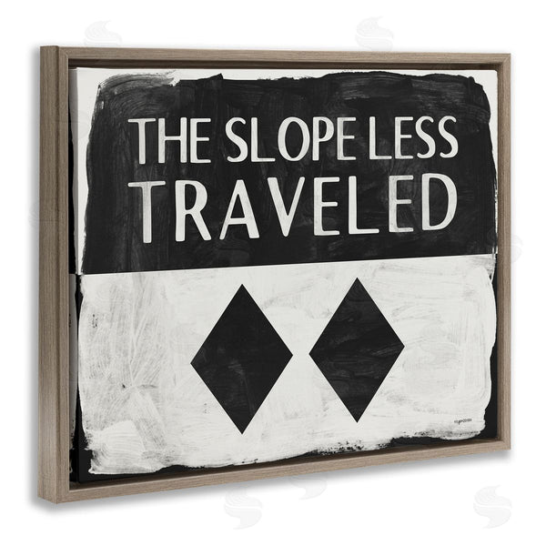 Stupell Industries Lady Louise Designs | The Slope Less Traveled Phrase Double Black Diamond Wall Art