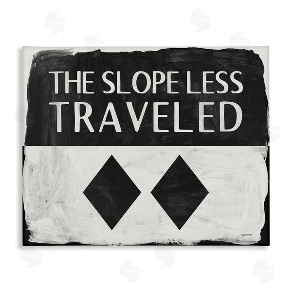 stupell industries Lady Louise Designs | The Slope Less Traveled Phrase Double Black Diamond Wall Art