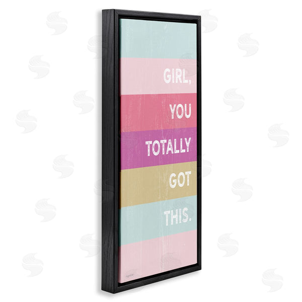 Stupell Industries Lady Louise Designs | Totally Got This Motivational Phrase Stripes