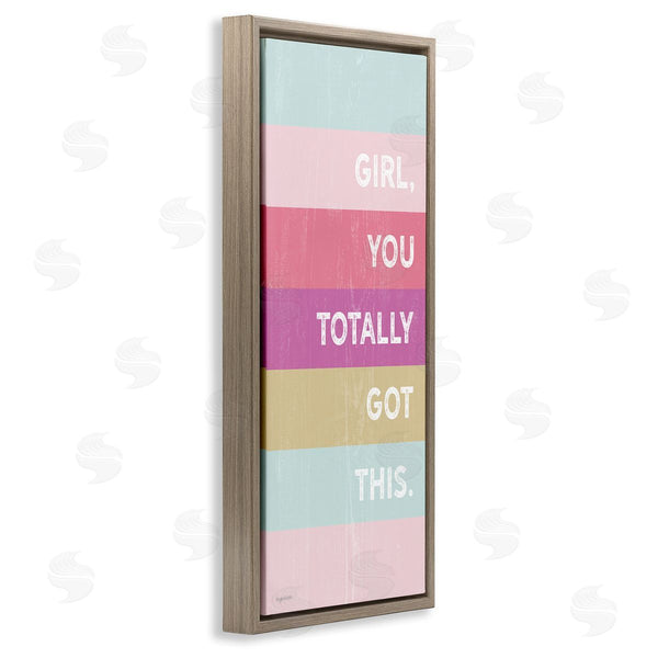 Stupell Industries Lady Louise Designs | Totally Got This Motivational Phrase Stripes