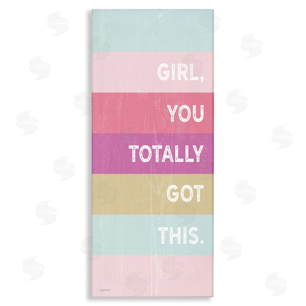 stupell industries Lady Louise Designs | Totally Got This Motivational Phrase Stripes