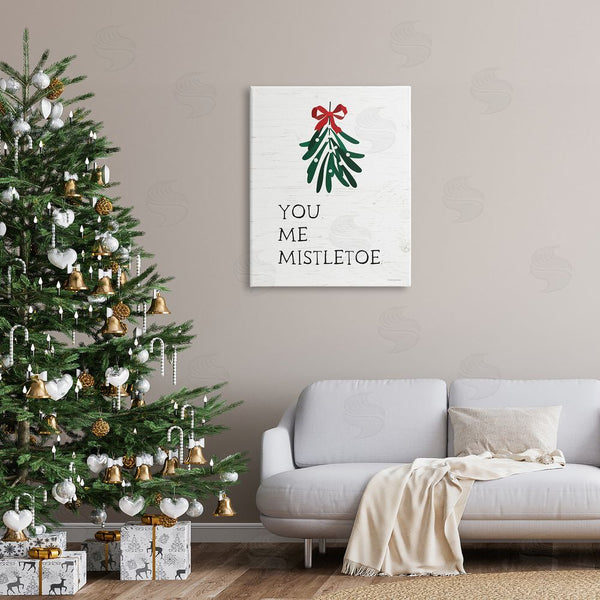 Stupell Industries Lady Louise Designs | You Me Mistletoe Rustic Wall Art