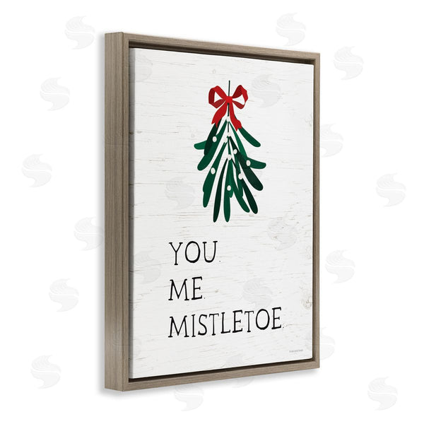 Stupell Industries Lady Louise Designs | You Me Mistletoe Rustic Wall Art