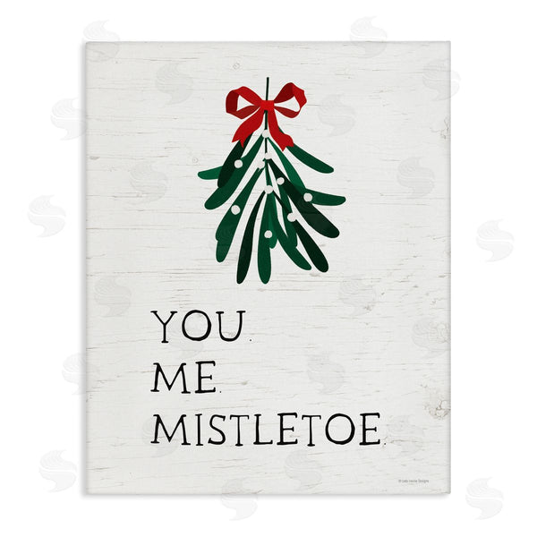 stupell industries Lady Louise Designs | You Me Mistletoe Rustic Wall Art