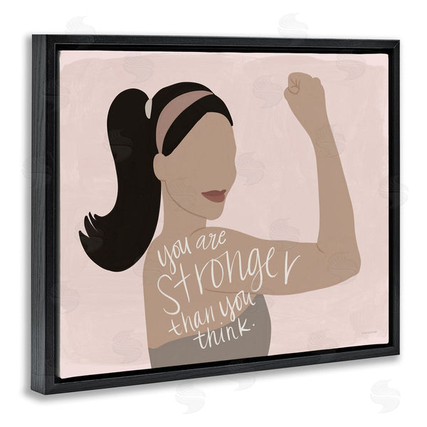 Stupell Industries Lady Louise Designs | You're Stronger Than You Think Phrase Motivational Woman Wall Art