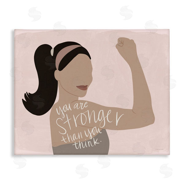 stupell industries Lady Louise Designs | You're Stronger Than You Think Phrase Motivational Woman Wall Art