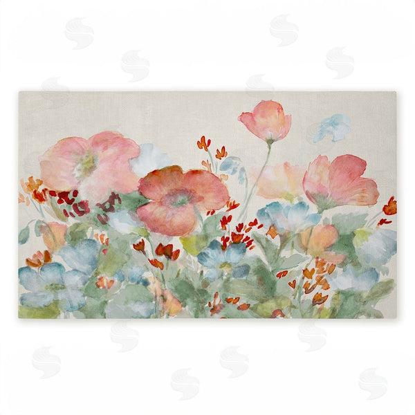 stupell industries Lanie Loreth | A Day With Pink Flowers Non-Woven Door Mat
