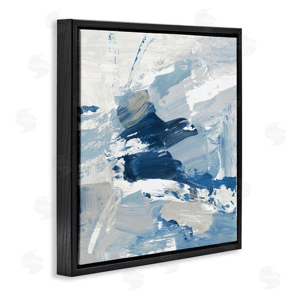 Stupell Industries Lanie Loreth | Abstract Brushed Blue Painting