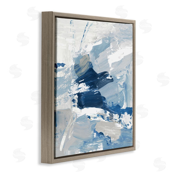 Stupell Industries Lanie Loreth | Abstract Brushed Blue Painting