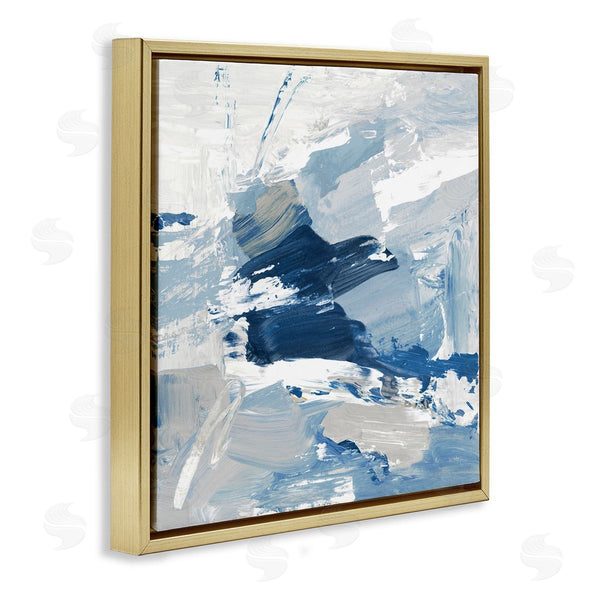 Stupell Industries Lanie Loreth | Abstract Brushed Blue Painting