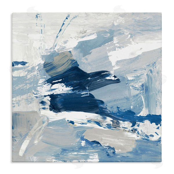 stupell industries Lanie Loreth | Abstract Brushed Blue Painting