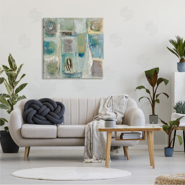 Stupell Industries Lanie Loreth | Abstract Checkered Shape Painting Chaotic Spirals Wall Art