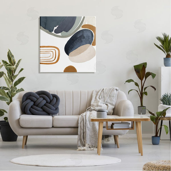 Stupell Industries Lanie Loreth | Abstract Rounded Shapes Striped Pattern Watercolor Detail Wall Art