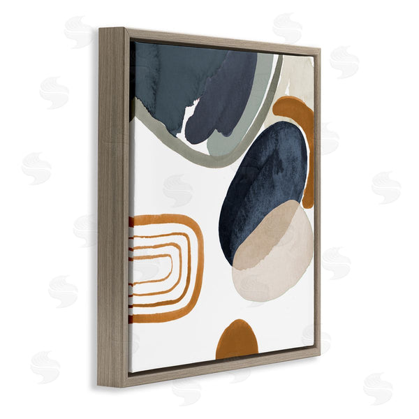 Stupell Industries Lanie Loreth | Abstract Rounded Shapes Striped Pattern Watercolor Detail Wall Art