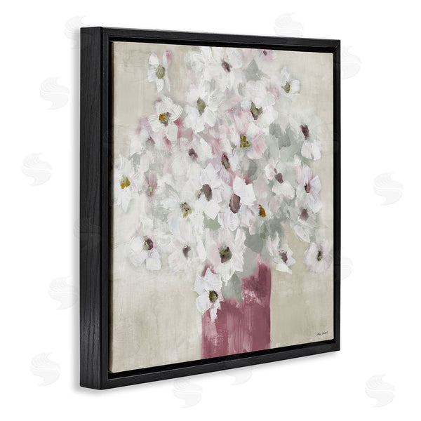 Stupell Industries Lanie Loreth | Abstract White Daisy Bouquet Contemporary Flowers Red Vase Wall Art