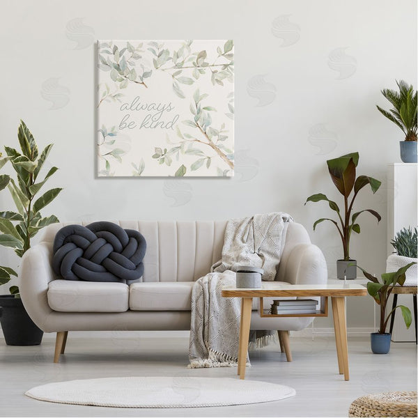 Stupell Industries Lanie Loreth | Always Be Kind Encouraging Plant Stems Leaves Wall Art