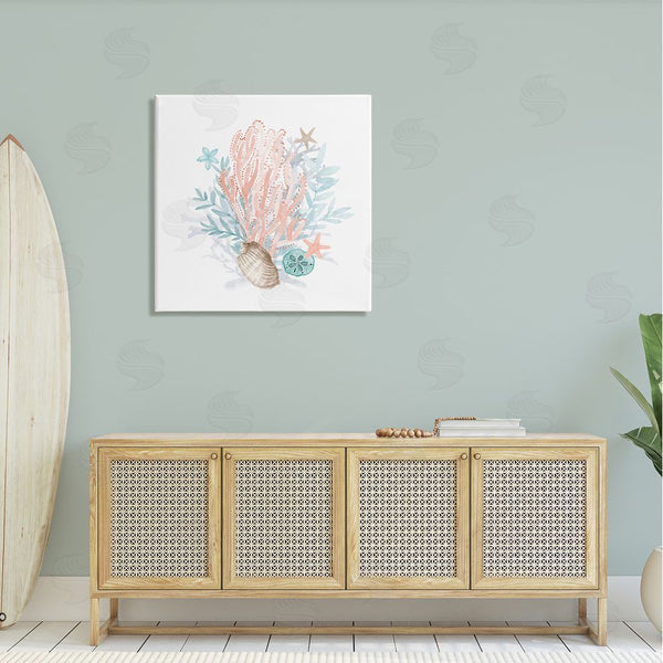 Stupell Industries Lanie Loreth | Aquatic Coral Pattern Seashells Wall Art