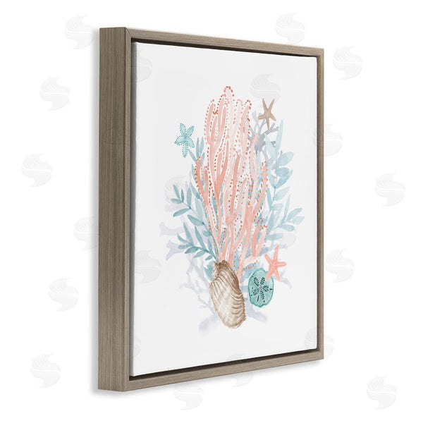 Stupell Industries Lanie Loreth | Aquatic Coral Pattern Seashells Wall Art