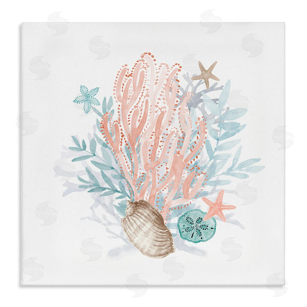 stupell industries Lanie Loreth | Aquatic Coral Pattern Seashells Wall Art
