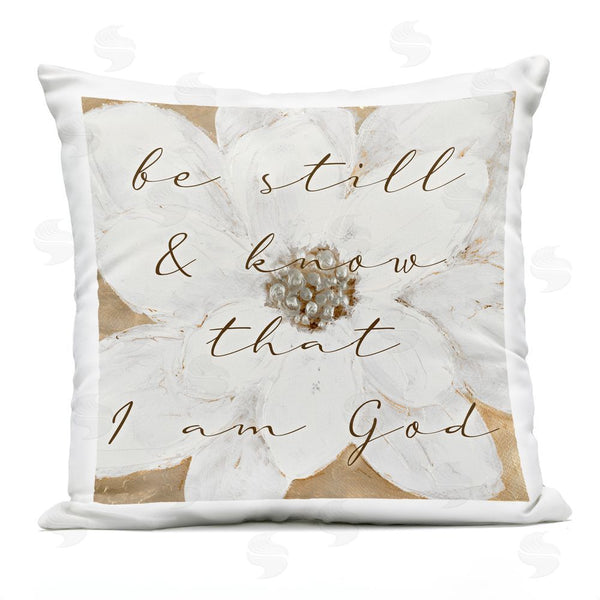 Stupell Industries Lanie Loreth | Be Still Rustic Proverb Throw Pillow