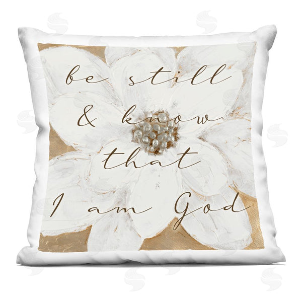 stupell industries Lanie Loreth | Be Still Rustic Proverb Throw Pillow