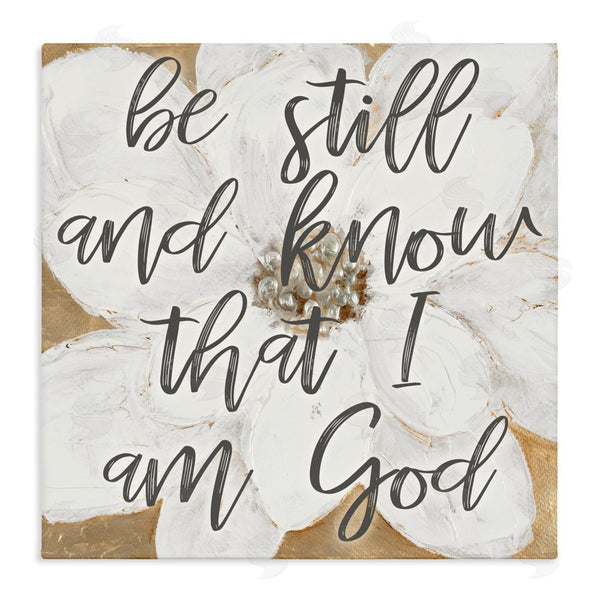 stupell industries Lanie Loreth | Be Still Script with Flower Wall Art