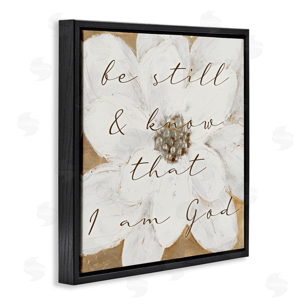 Stupell Industries Lanie Loreth | Be Still With White Magnolia Wall Art