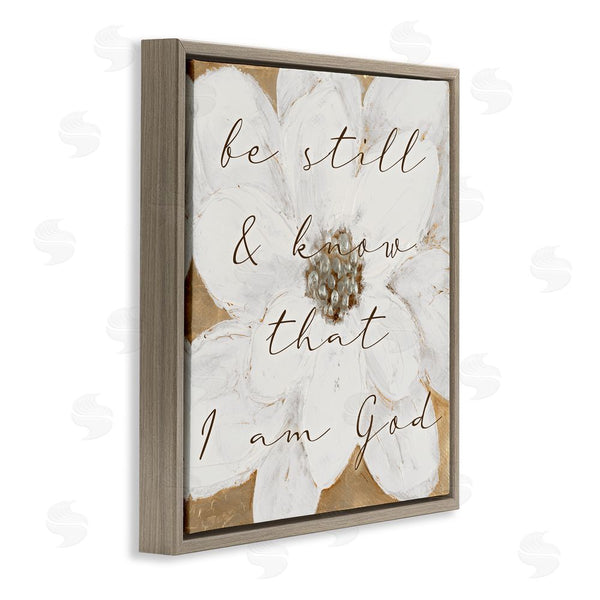 Stupell Industries Lanie Loreth | Be Still With White Magnolia Wall Art