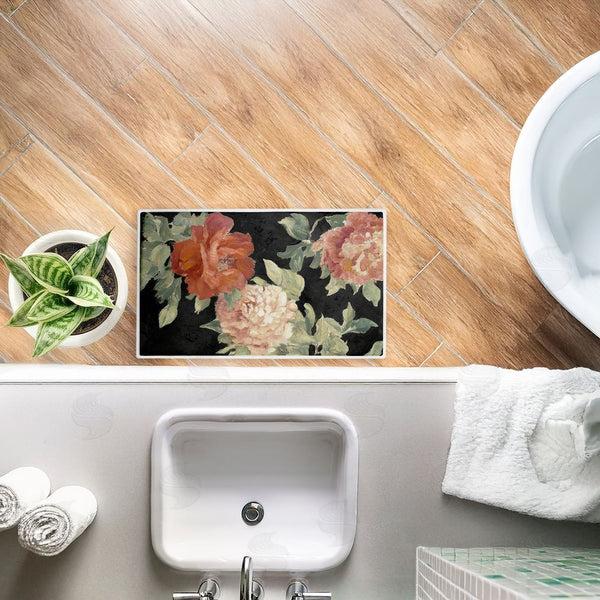 Stupell Industries Lanie Loreth | Beauty Of The Blossom On Black Plush Bath Mat