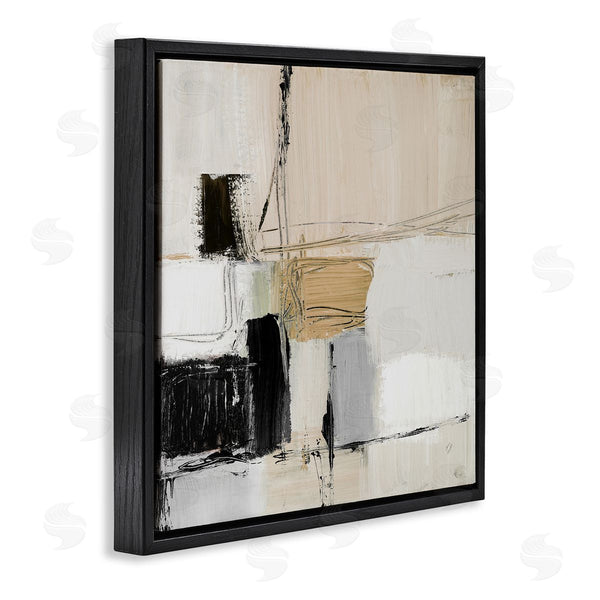 Stupell Industries Lanie Loreth | Beige Black Organic Collage