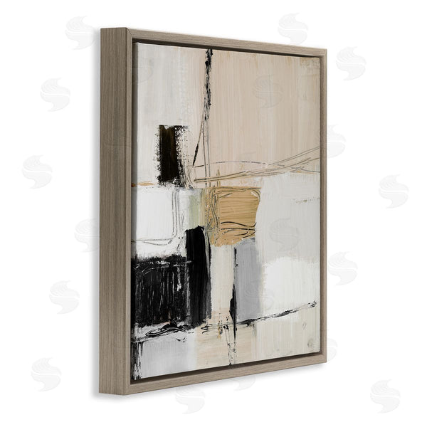 Stupell Industries Lanie Loreth | Beige Black Organic Collage