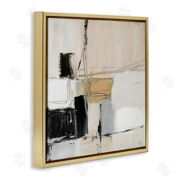 Stupell Industries Lanie Loreth | Beige Black Organic Collage