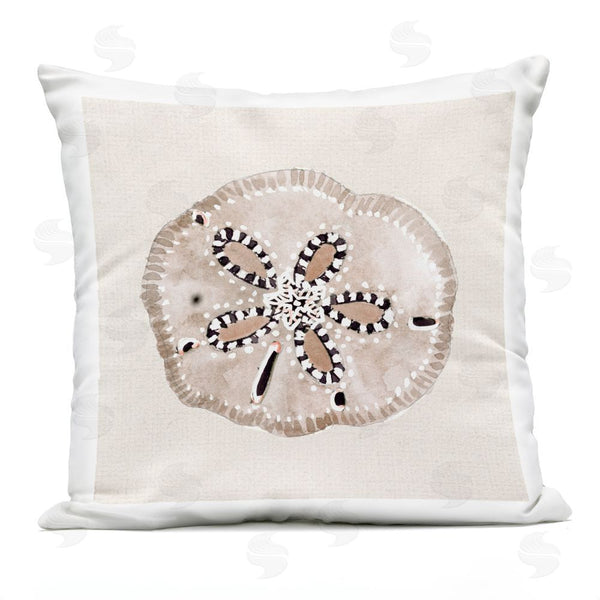 Stupell Industries Lanie Loreth | Beige Sand Dollar Details Throw Pillow