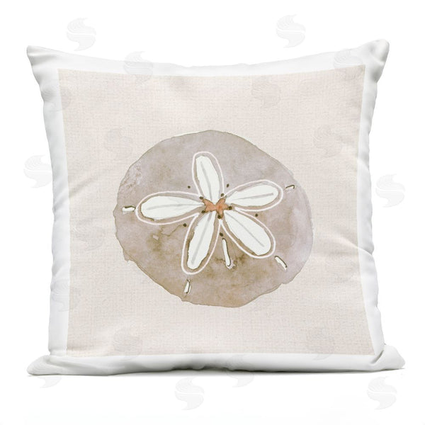 Stupell Industries Lanie Loreth | Beige & White Sand Dollar Throw Pillow